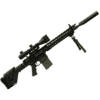 Rifle de Airsoft DMR SR-25 M110 + Bipé + Silenciador + Stock ICS