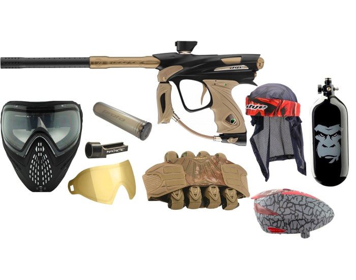 Armas de Paintball Preço Rifle DYE DM12 Preto/Tan Airsofts Brasil