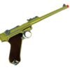 PISTOLA AIRSOFT WE GBB LUGER P08 - DOURADO