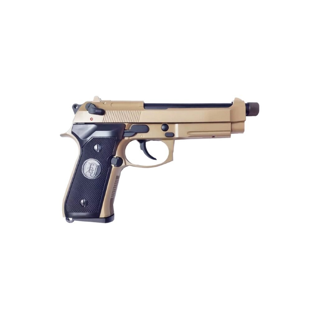 Pistola M9 Airsoft KJW M9A1 6mm GBB Tan Airsofts Brasil