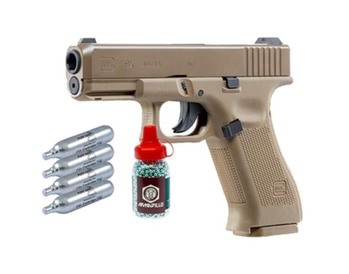 Glock Umarex 19x Vers o Airugn 4 5mm Blowback Tan Airsofts Brasil