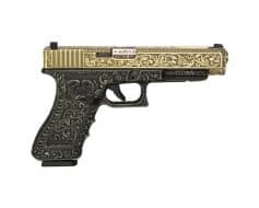 Pistola WE G35 Ivory Pattern Floral Etched GBB
