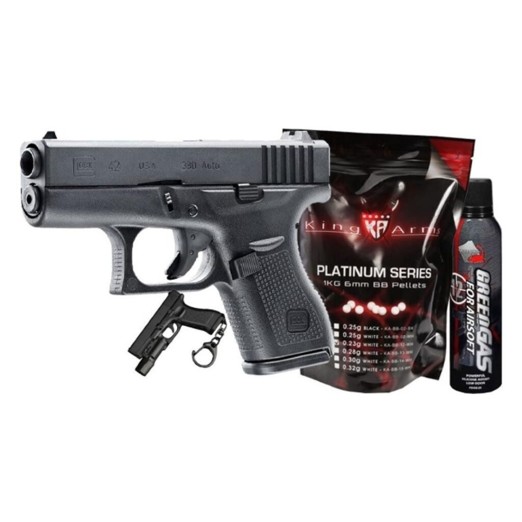 Pistola de Airsoft Glock 42 GBB Green Gás Umarex Licenciada