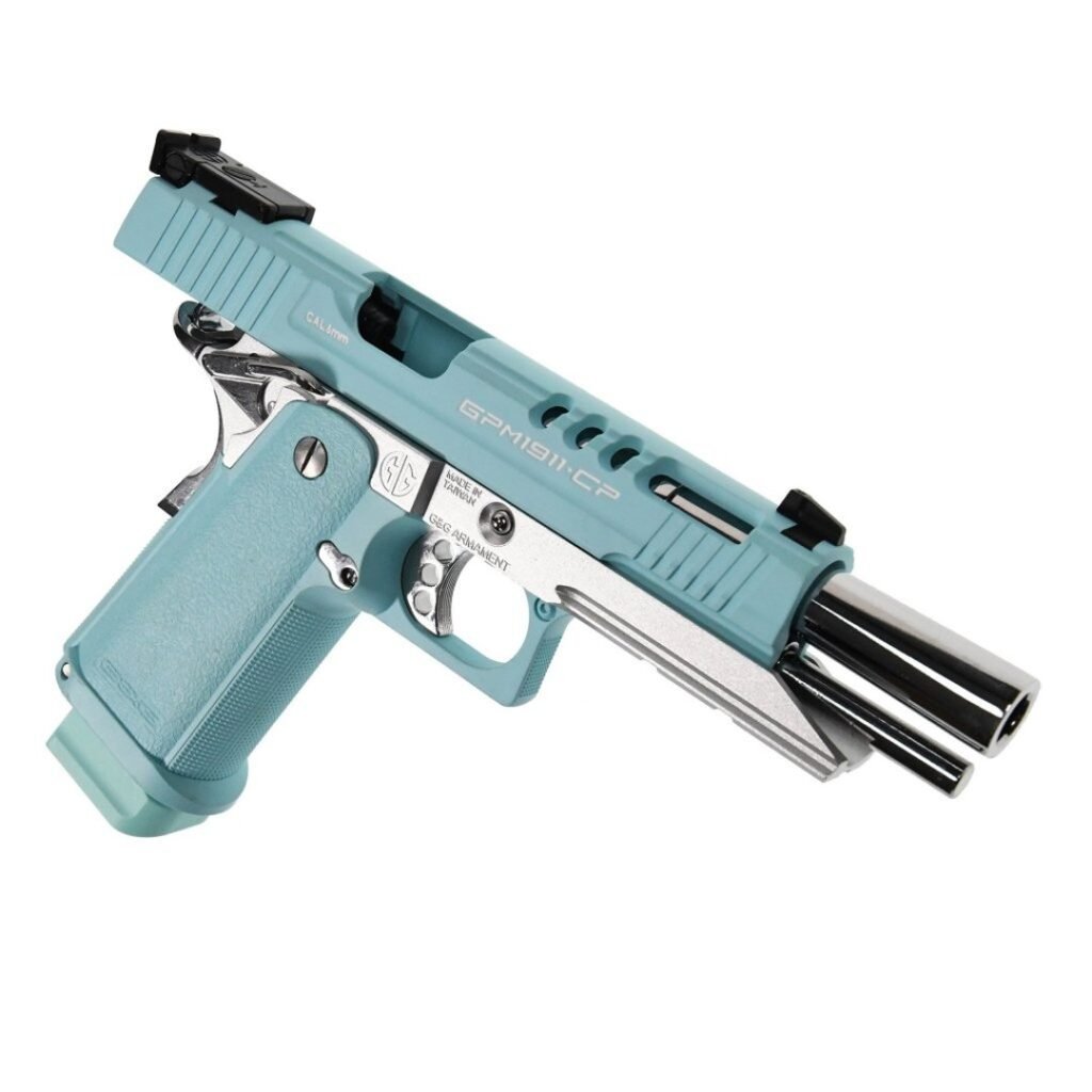 Pistola de Airsoft G&G GPM1911 Macaron Blue a Gás Blowback