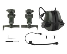 Fone de ouvido Headset Wosport C5 Tactical - OD Green