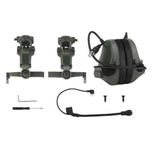 Fone de ouvido Headset Wosport C5 Tactical - OD Green