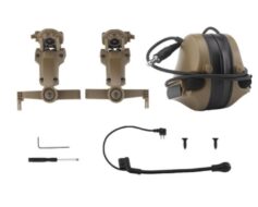 Fone de ouvido Headset Wosport C5 Tactical - Tan