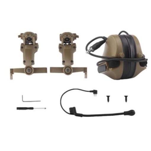 Fone de ouvido Headset Wosport C5 Tactical - Tan