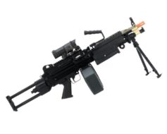 Suporte Airsoft FN Herstal A&K Cybergun AEG M249 - Preto