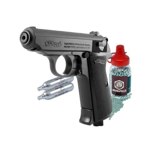 Pistola Airgun Umarex Walther PPK/S CO2 4.5mm - Combo